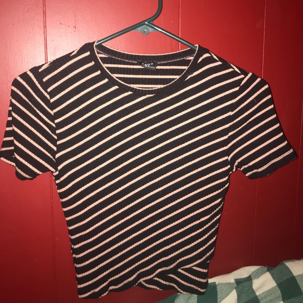 Stripped Black and Tan t shirt